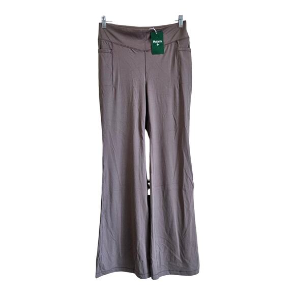 HALARA Pants - HALARA Women's L Flex Leggings Pants Taupe Beige Slight Flare High Waist NEW NWT